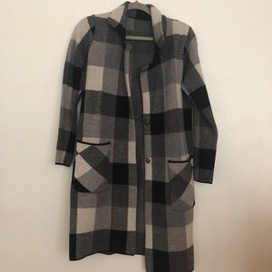 long checkered coat